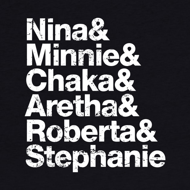 Nina, Minnie, Chaka, Aretha, Roberta, Stephanie by A-team